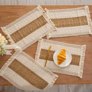 2pcs, Boho Style Placemats - Light Luxury Table Mats for Nordic Style Home Decoration