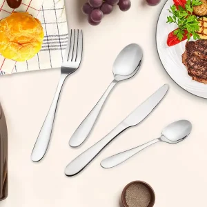 24-piece Tableware Set, Stainless Steel Silverware Set, 6 Persons, Including Knives, Forks And Spoons, Mirror Polishing, Can Be Washed By Dishwasher, Kitchen Supplies