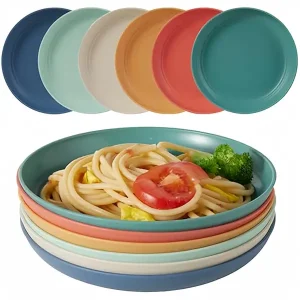 6pcs, Sturdy & Lightweight 7.8-inch Round Dinner Plates, Dishwasher & Microwave Safe, BPA-Free, Ideal For Pasta, Dessert & Fruit, Perfect For Home, Picnic, Camping & RVs